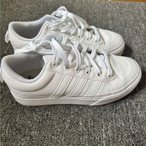 Adidas White Sneakers Clean Minimalist Design